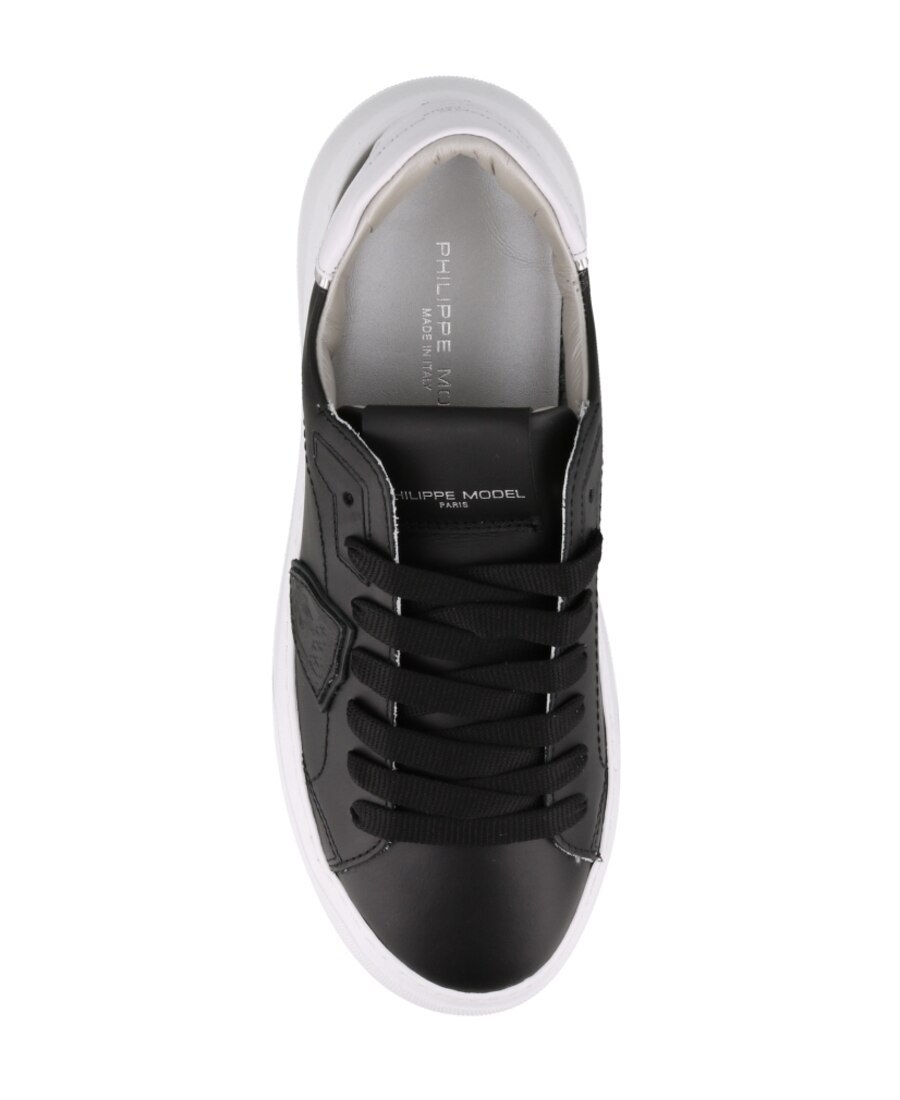 Philippe Model Temple Veau Laced Sneakers In Black