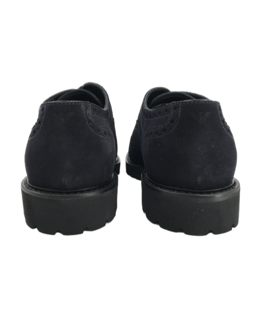 Emporio Armani Logo Business Casual Shoes In Black