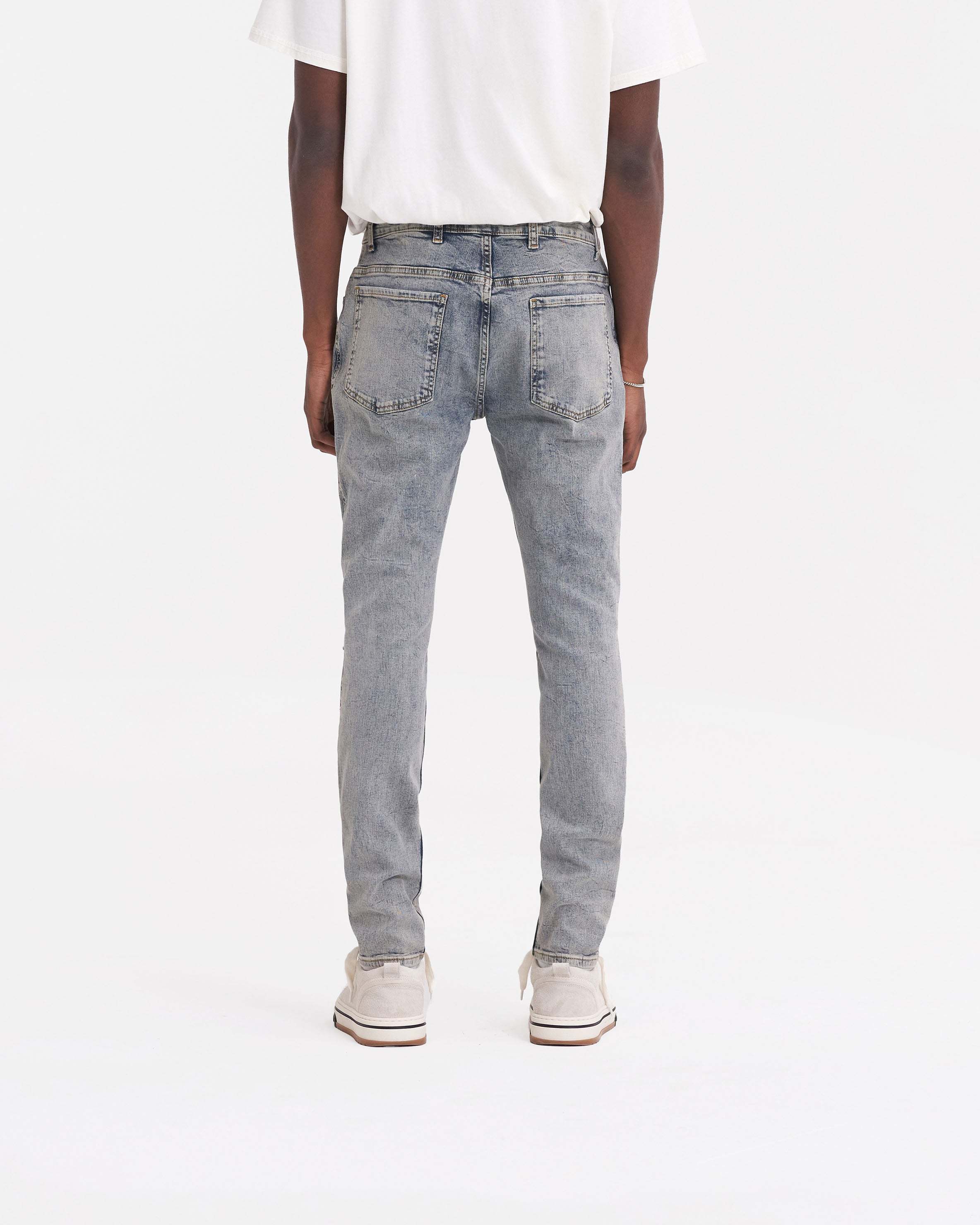Represent R1 Destroyer Skinny Jeans In Gray