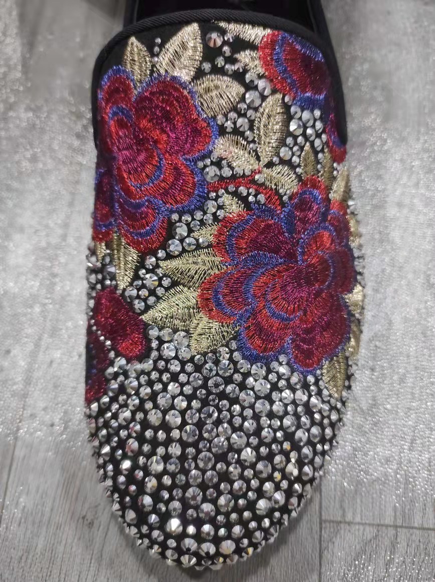 Shop Giuseppe Zanotti Luofu Shoes With Diamond Floral Pattern In Black