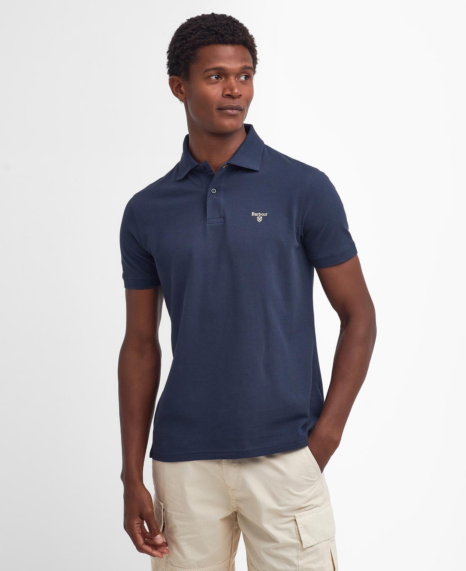 Barbour Short-sleeved Polo Shirt In Blue