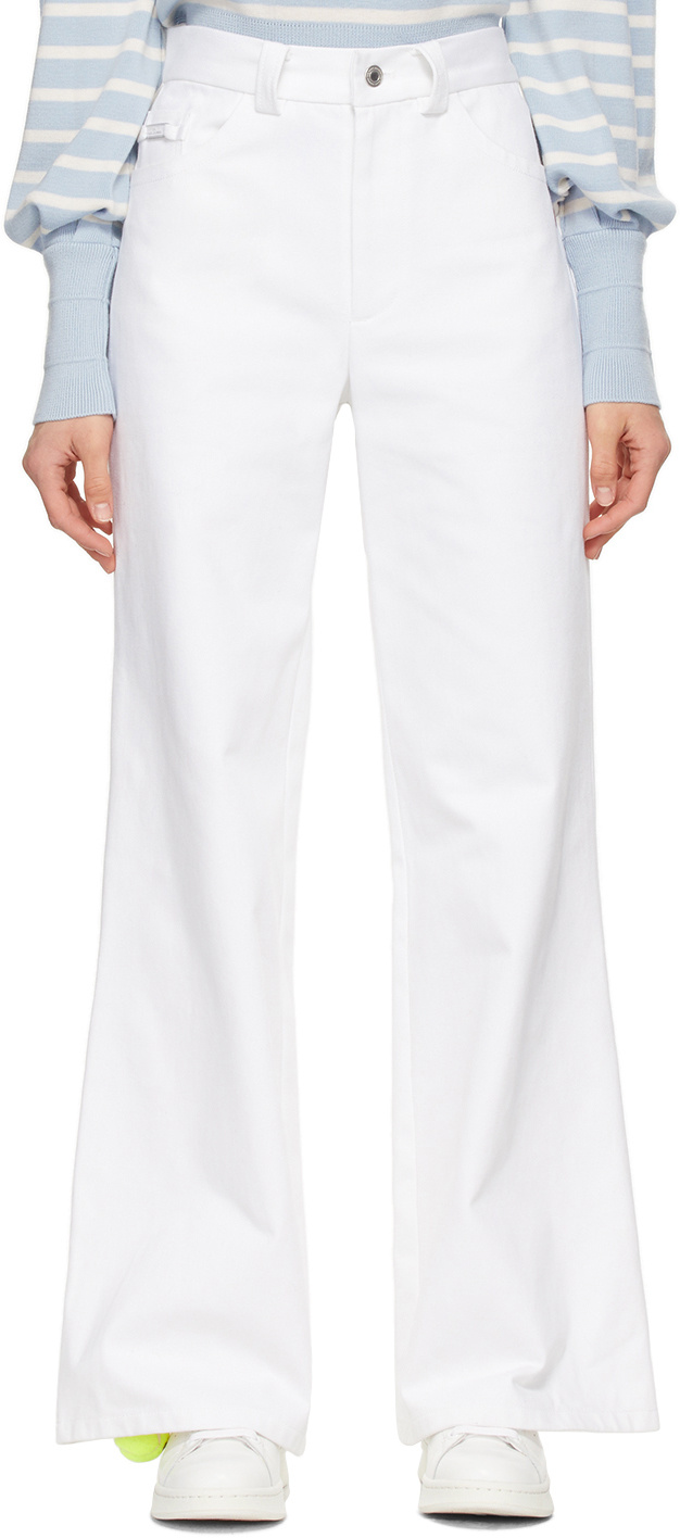 Marc Jacobs The Flared Mid-rise Trousers In White
