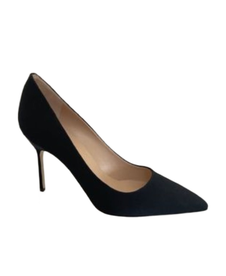 Manolo Blahnik Logo High Heels In Black