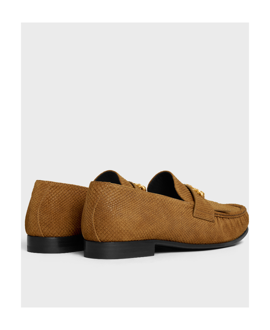 Celine Man Loafers Khaki Size 12 Leather In Brown