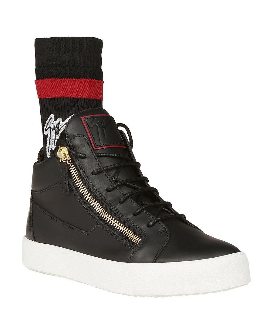 Giuseppe Zanotti Black Lace-up Casual Sneakers In Black