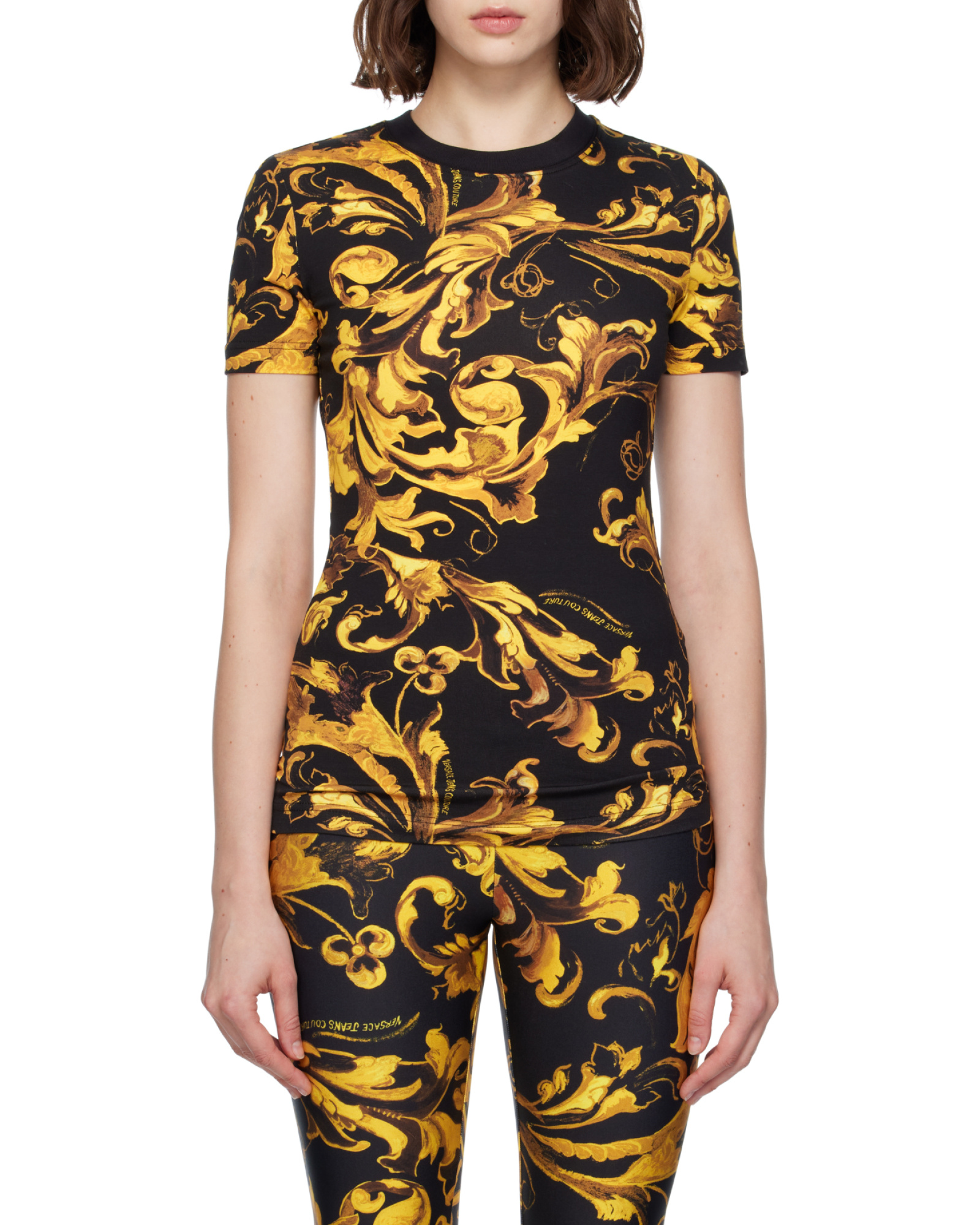 Versace Jeans Locke Printed Short Sleeve Crewneck T-shirt In Multi