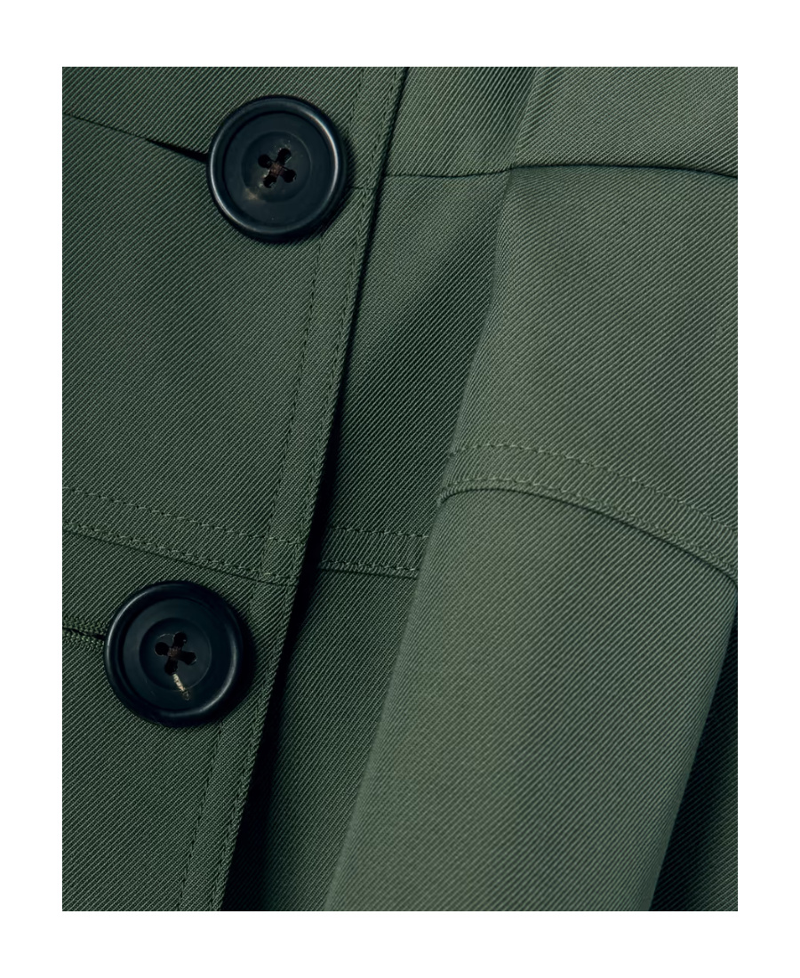 Alexander Mcqueen Belted Peplum Jacket In Green