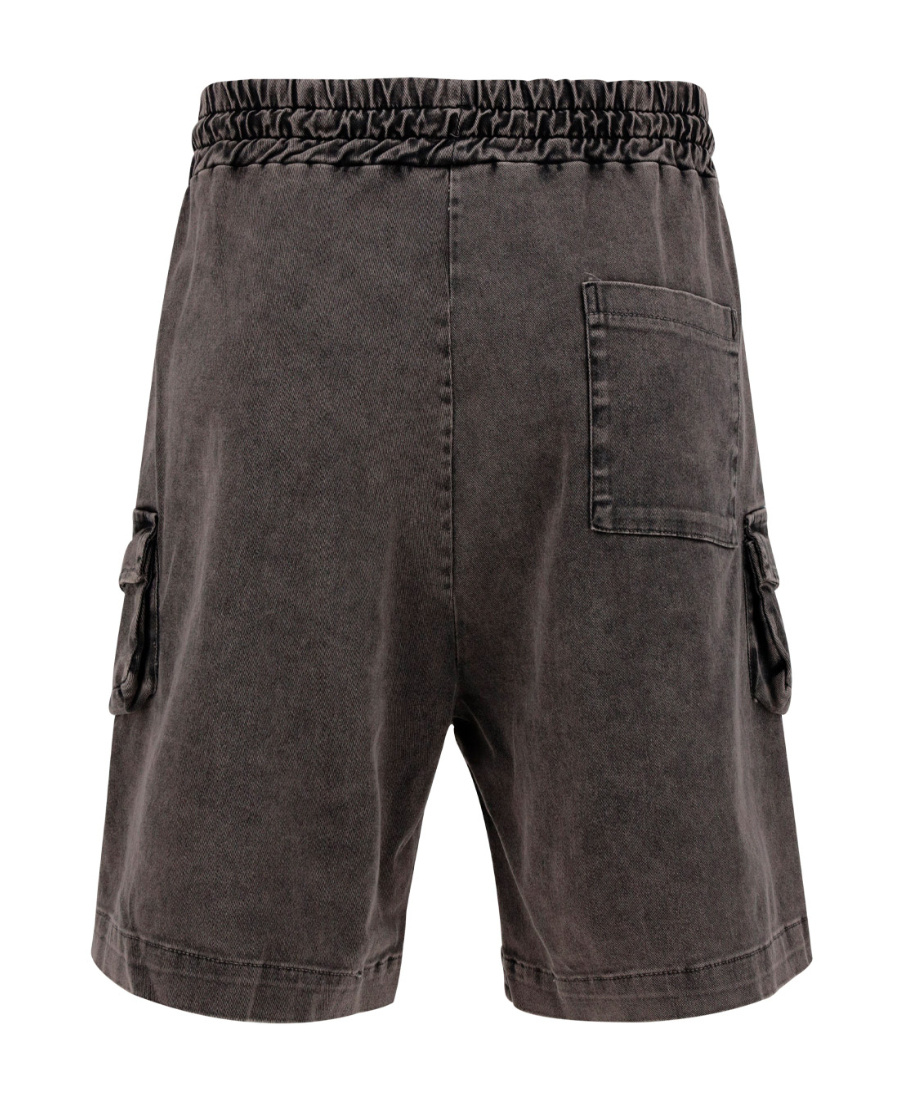 Mauna Kea Drawstring Denim Cargo Shorts In Black