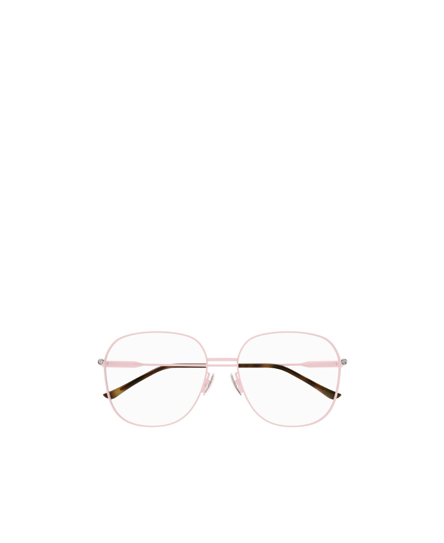 Gucci Double G Square-frame Glasses In Pink