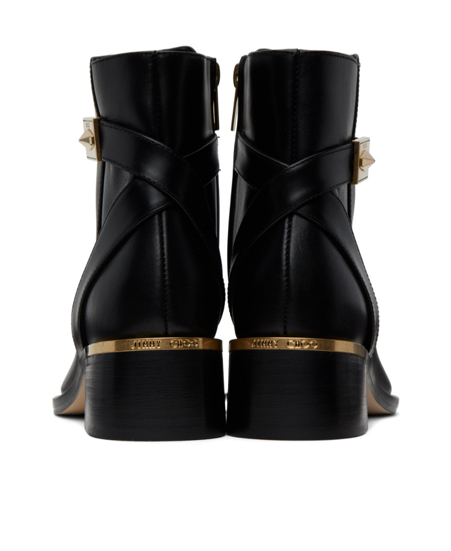 Jimmy Choo Diantha 45mm Leather Ankle Boots In Black