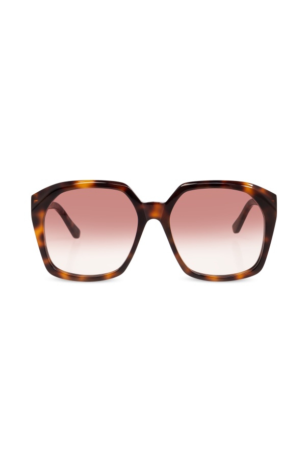 Chloé Salome Square Sunglasses In Pink