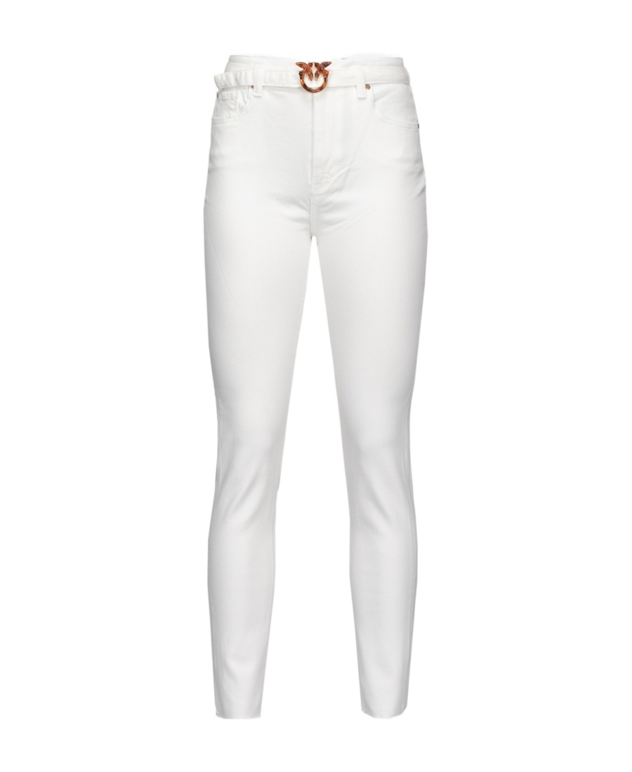 Pinko Susan 24 Logo-belt Jeans In White