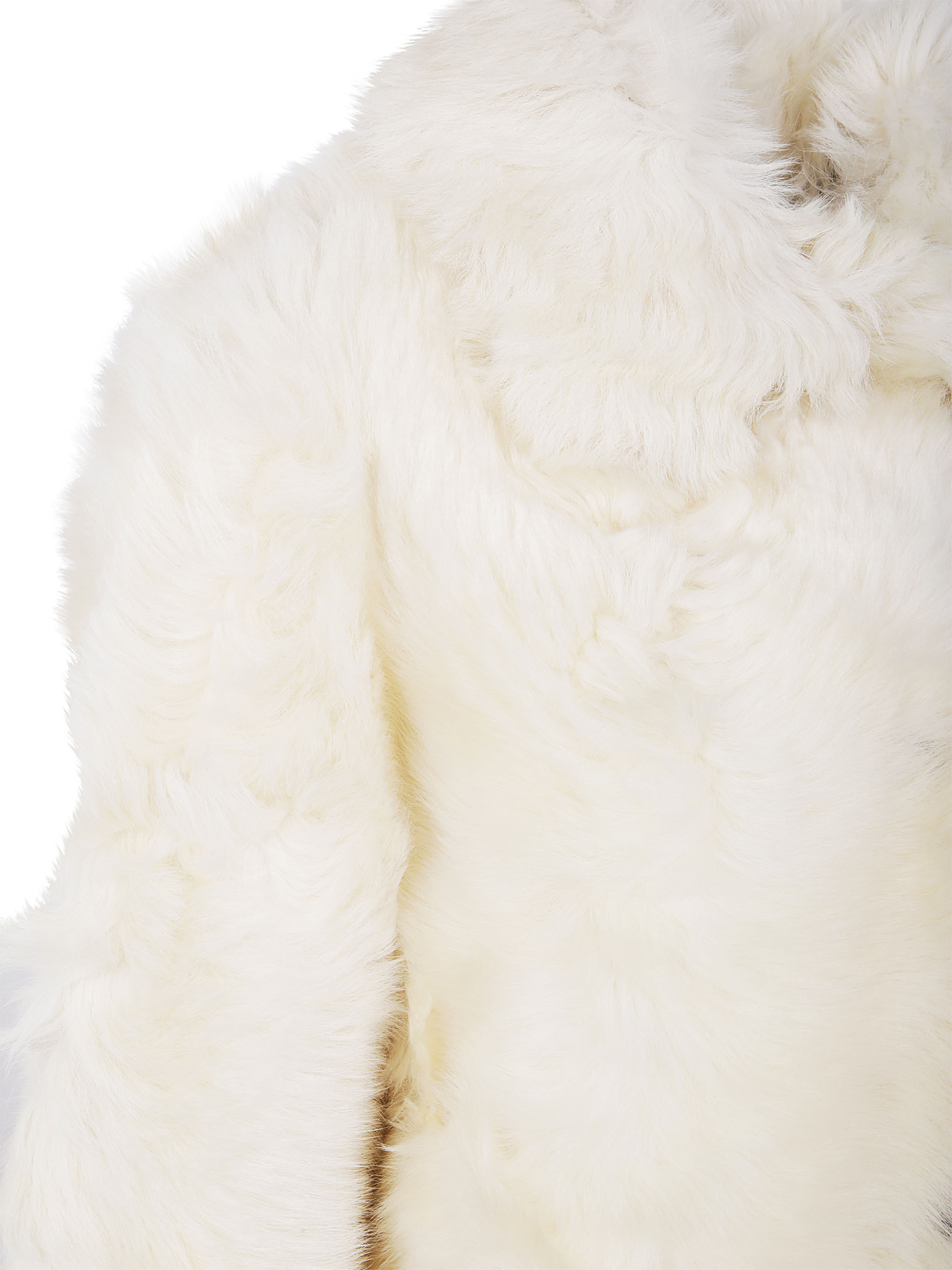 Yves Salomon Luxurious Faux Fur Collared Jacket In Multi