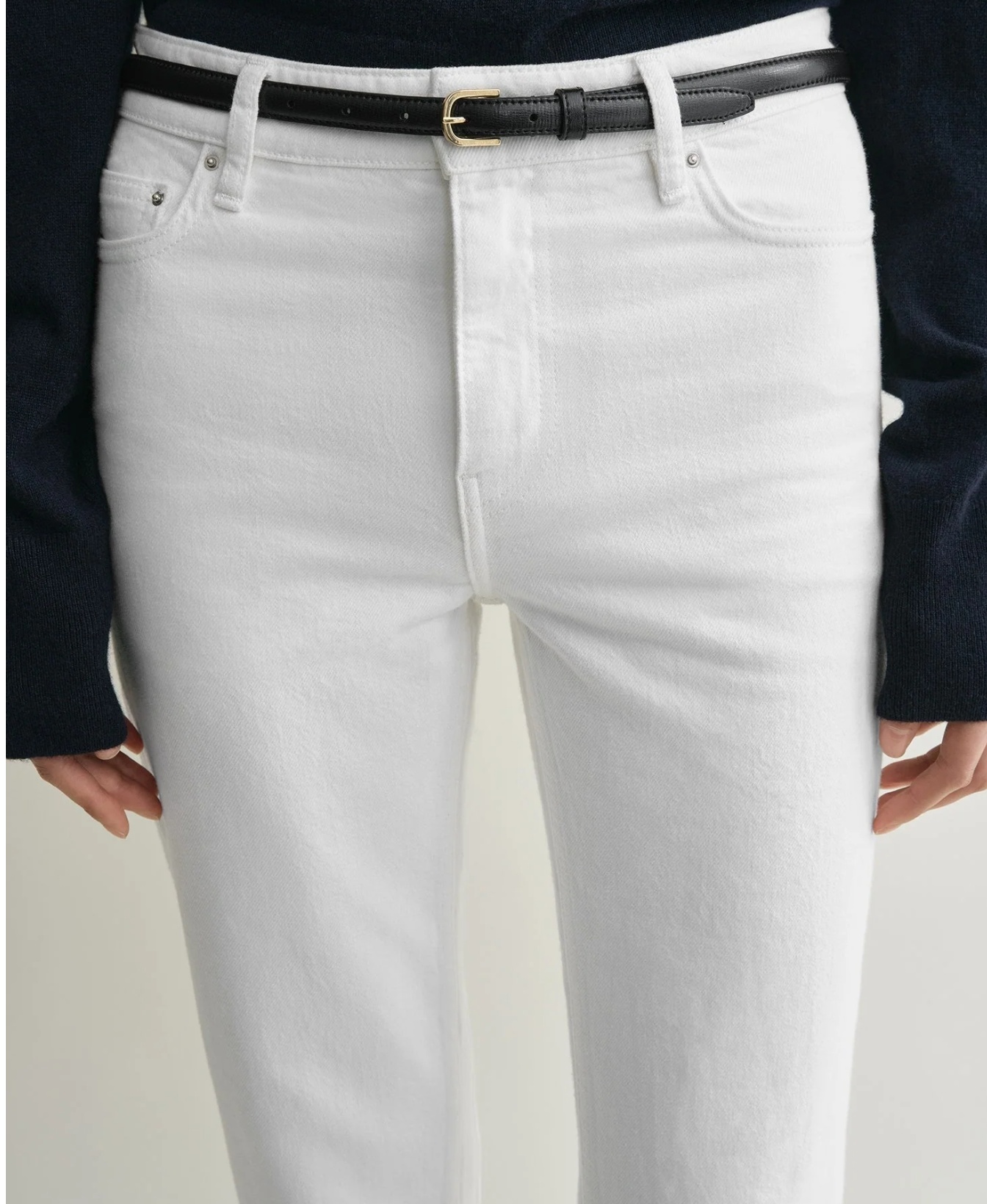 Totême Belt-loop Jeans In White
