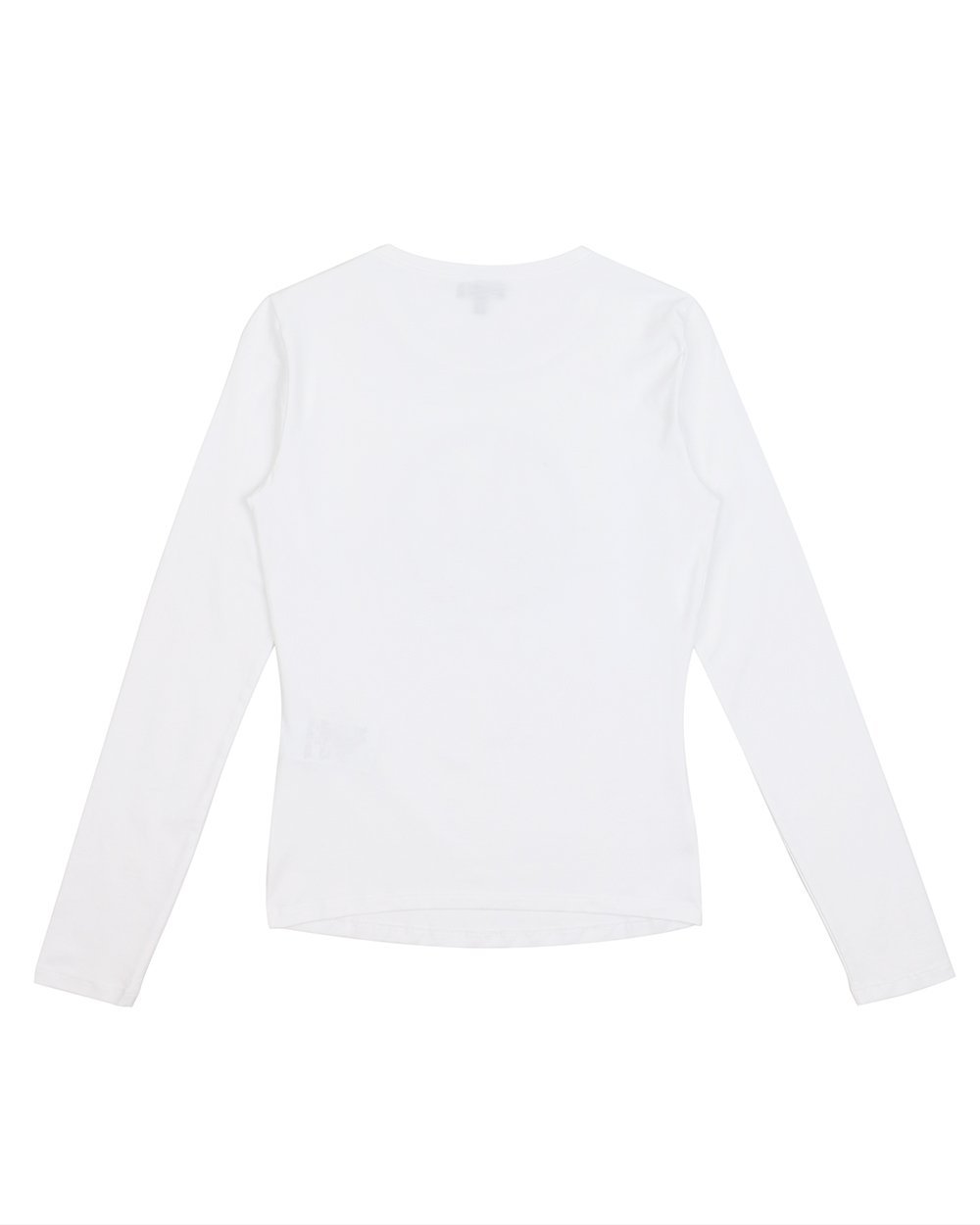 Armani Jeans T-shirt With Round Neck And Long Sleeves In White