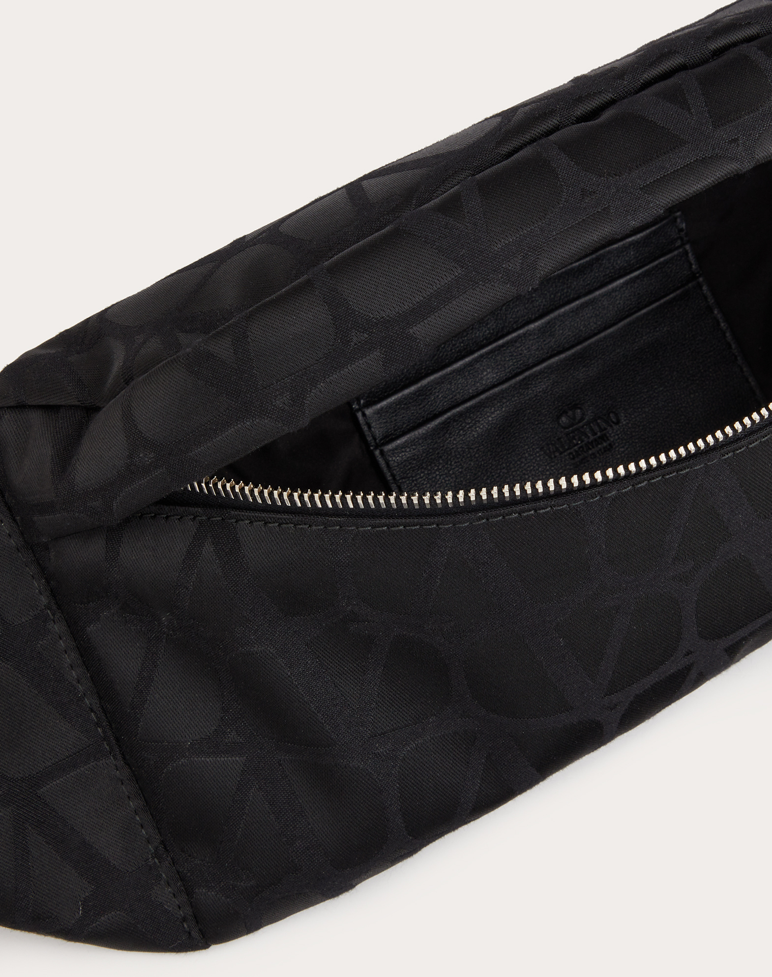 Valentino Monogram-pattern Belt Bag In Black