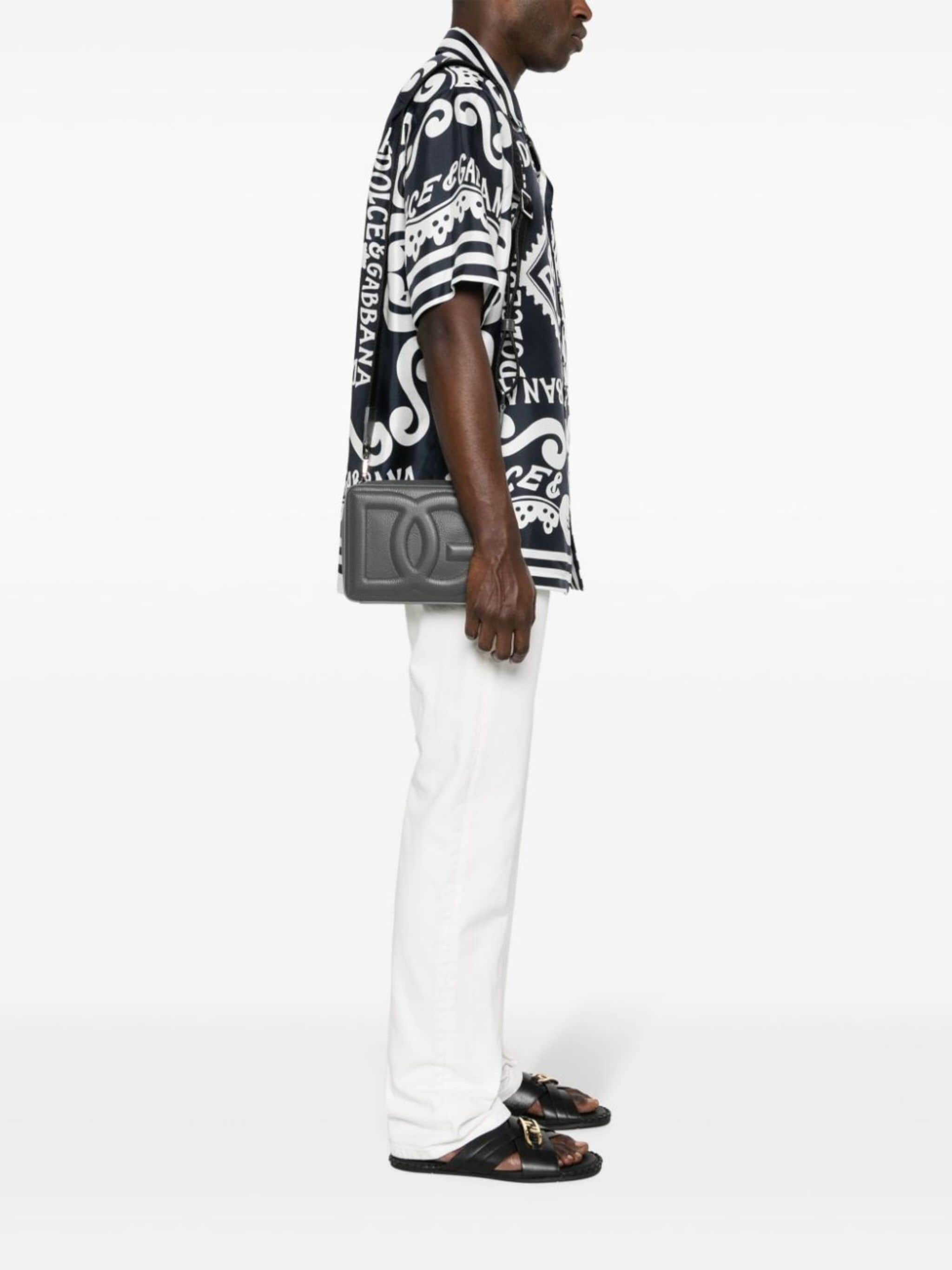 Dolce & Gabbana Medium Dg Logo Messenger Bag In Black