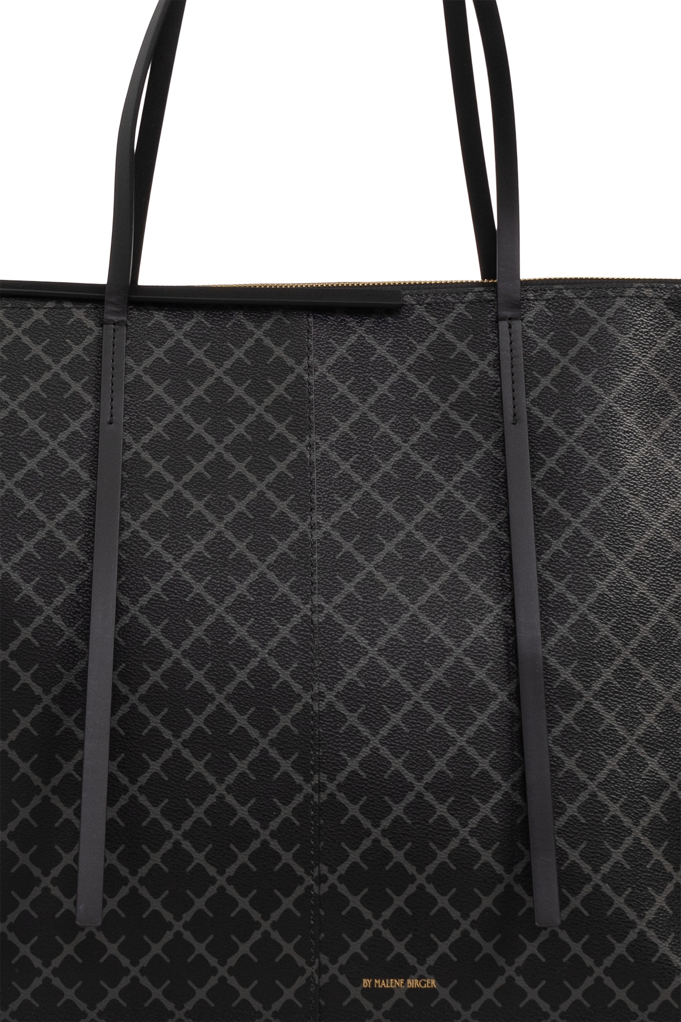 By Malene Birger Luze Monogram-print Tote Bag In Black