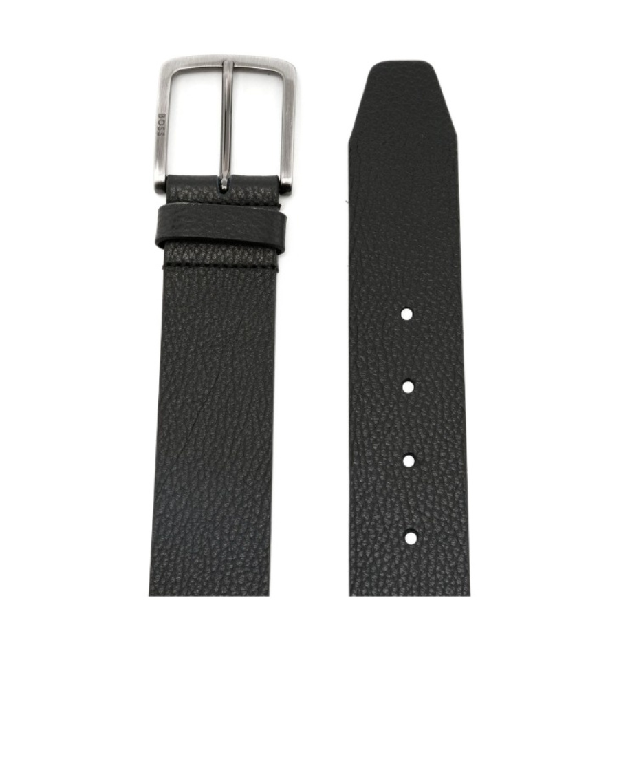 Hugo Boss Logo Buckle Belt In Black