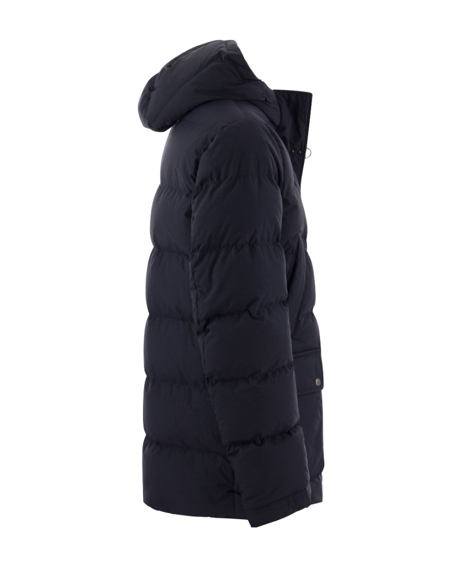 Fay 3 Ganci Piuma Hooded Jacket In Black