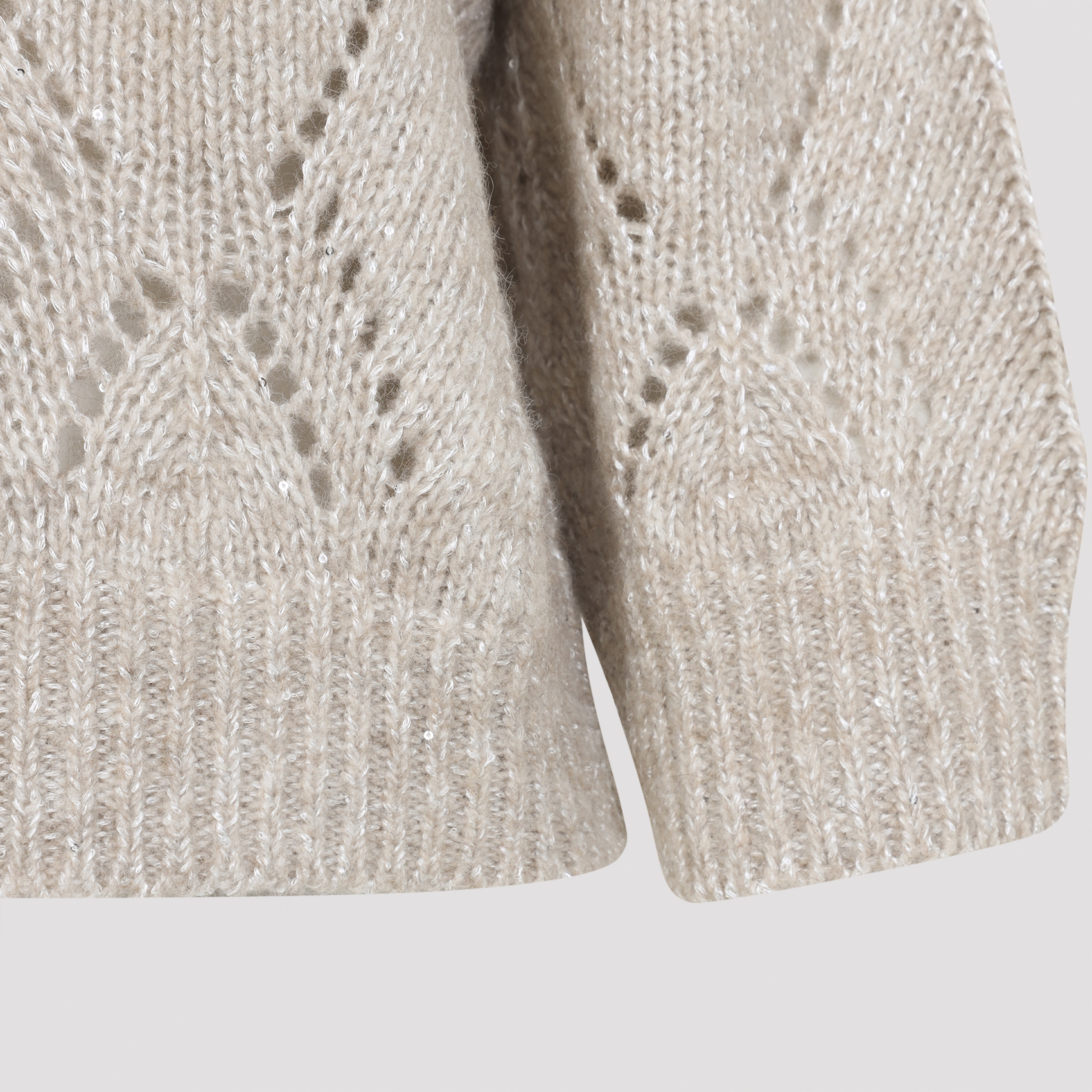 Peserico Turtleneck Diamond-pattern Knitwear In Neutral