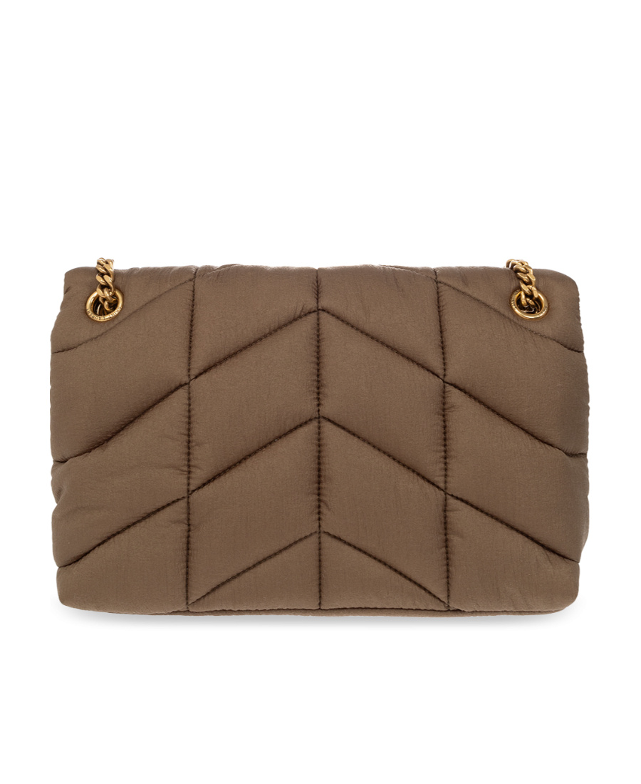 Saint Laurent Small Puffer Shoulder Bag In Brown