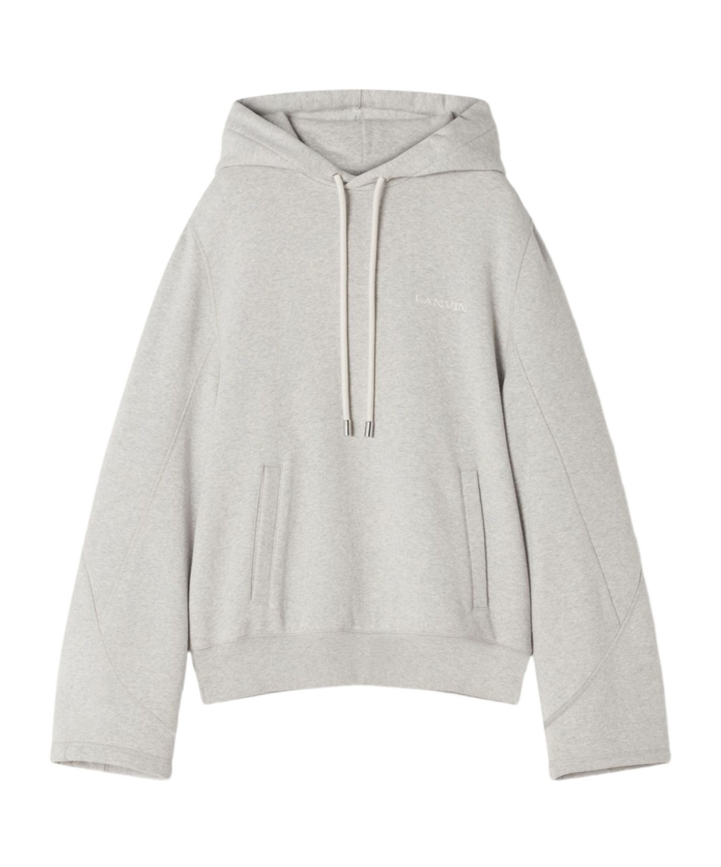 Lanvin Hooded Sweater Drawstring Front Pockets In Brown