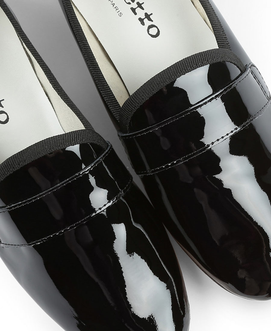 Repetto Black Michael Rubber Sole Loafers In Black