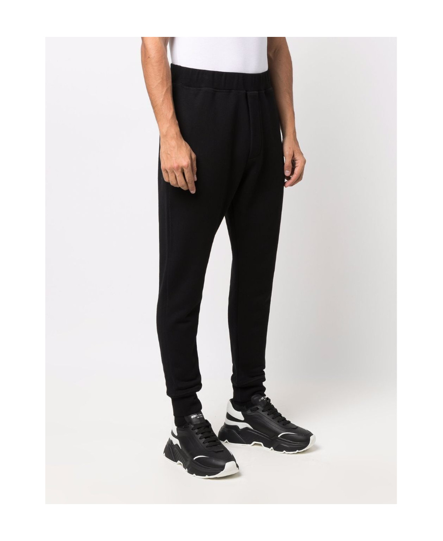 Dsquared2 Logo-print Cotton Joggers In Black