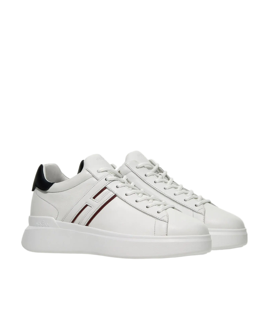 Hogan Low-top Leather Sneakers With Minimalist Design And Distinctive Detailing In White