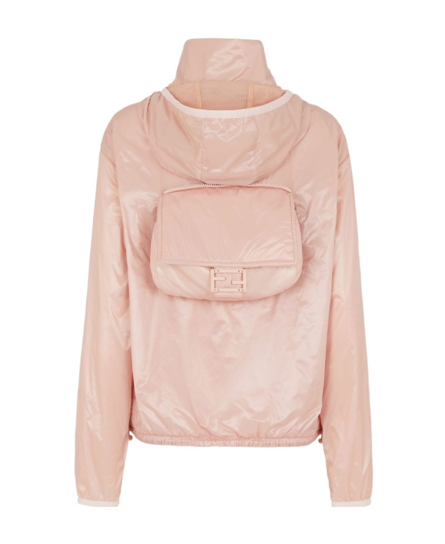 Fendi Bag-detail Windbreaker In Nude