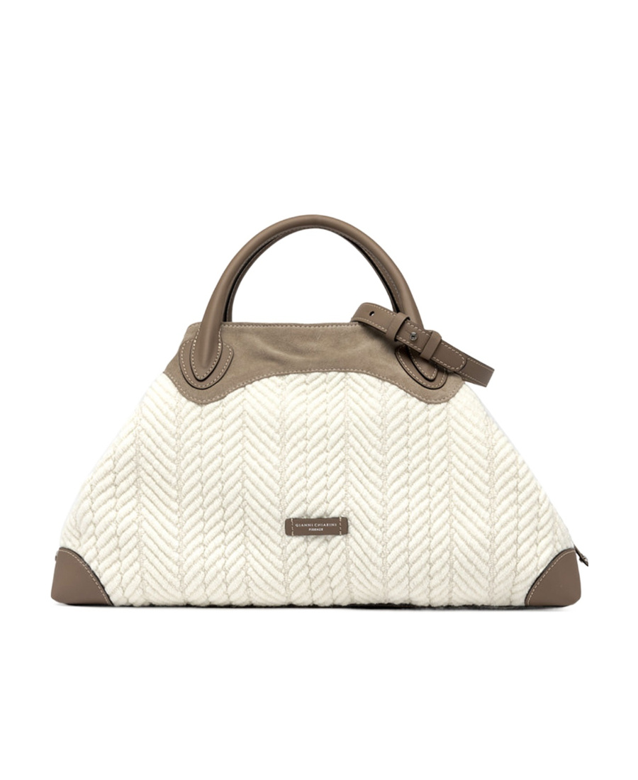 Gianni Chiarini Top Double Handle Shoulder Bag In White