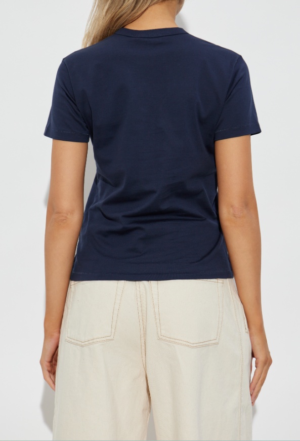 Marni Embroidered-patch T-shirt In Blue