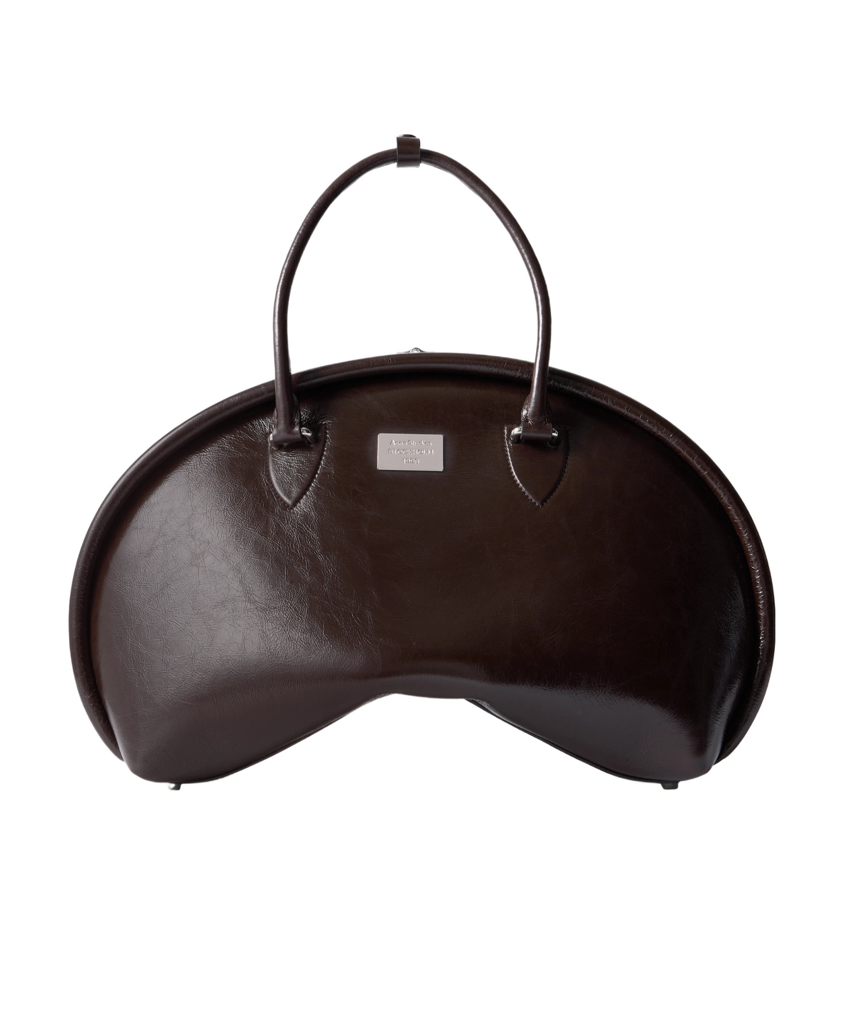 Acne Studios Brown Bowlina Shoulder Bag In Black
