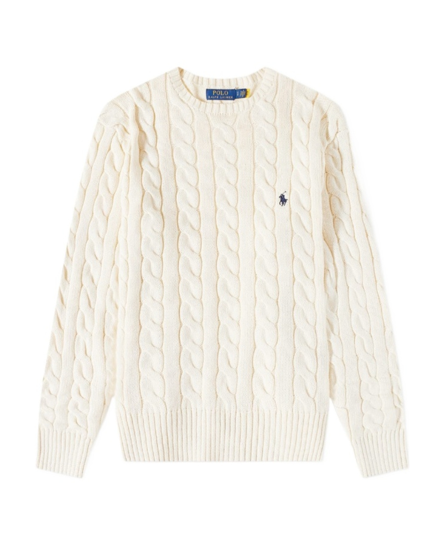 Polo Ralph Lauren Cable-knit Wool-cashmere Sweater In Andover Cream