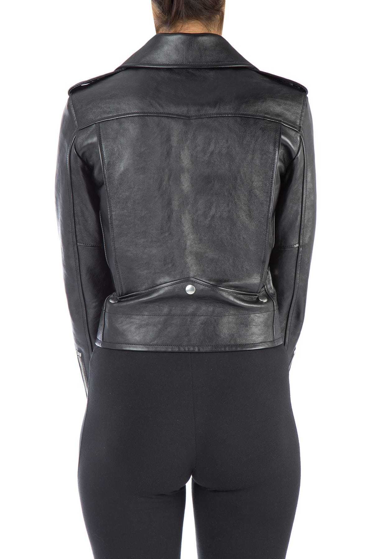 Shop Saint Laurent Classic Biker Jacket In Black