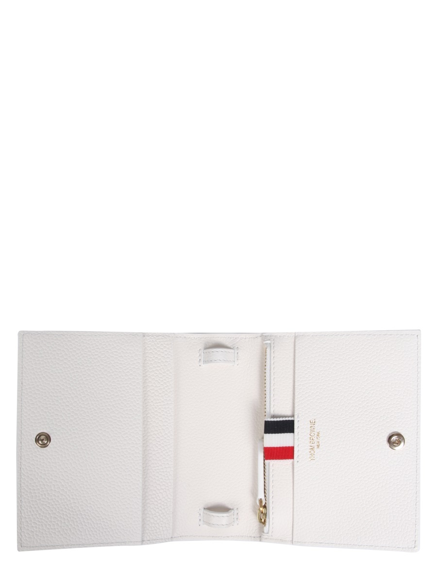 Thom Browne Card Holder With Shoulder Strap In White