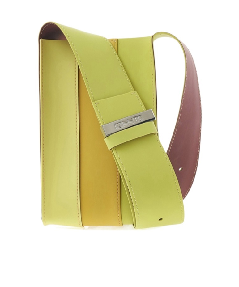 Sunnei Rectangular Shoulder Bag In Green