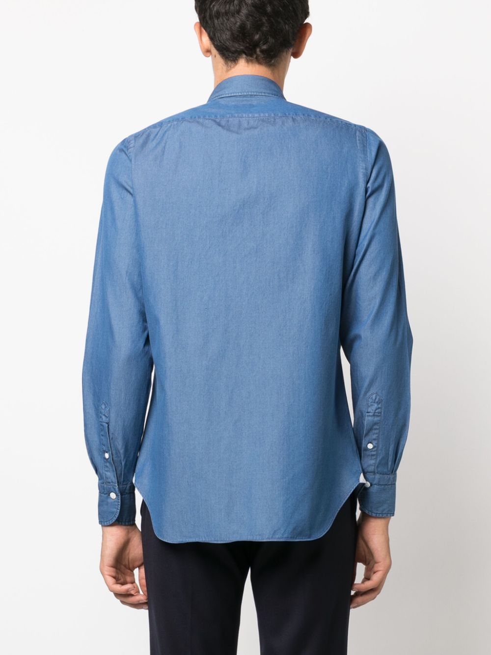Shop Finamore 1925 Napoli Shirts Light Blue