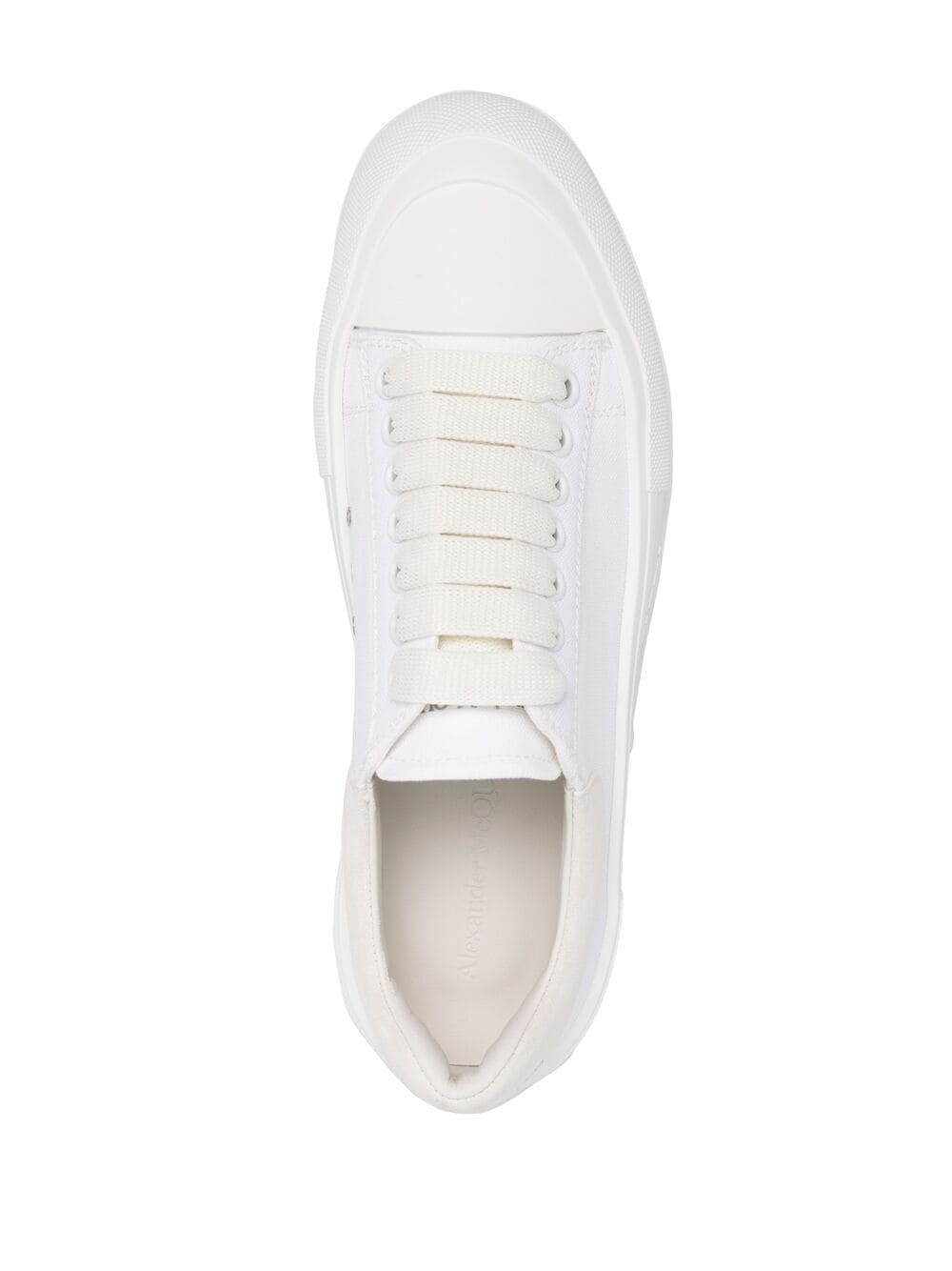 Alexander Mcqueen Deck Plimsoll Lace-up Sneakers In White
