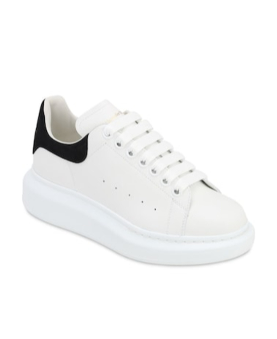 Alexander Mcqueen White Sneakers With Logo On The Tongue And Logo Lettering On The Rear In Leather W