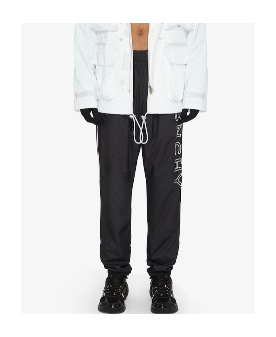 Givenchy Embroidered-logo Detail Track Pants In Black