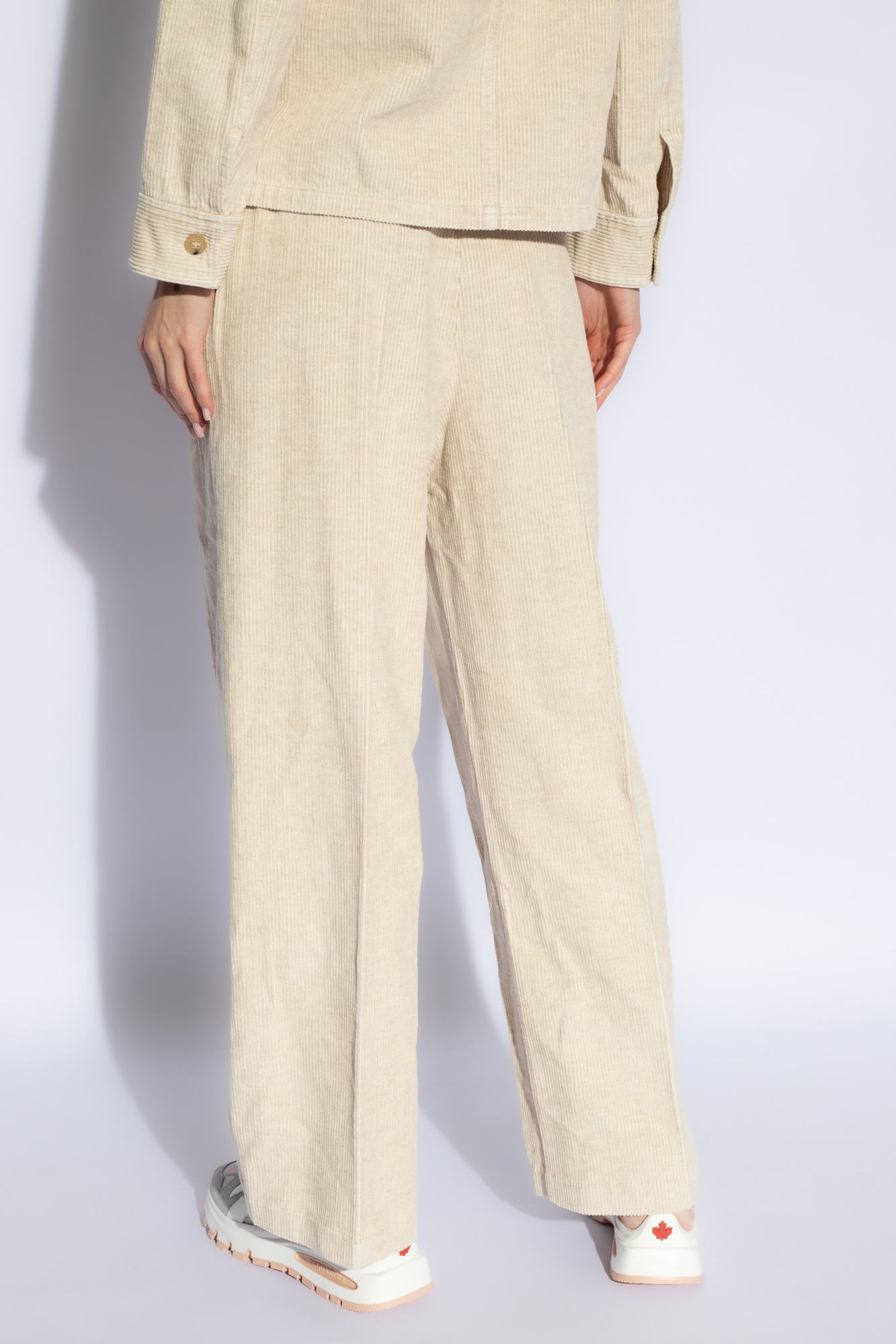 Apc Tressie Corduroy Trousers In Nude