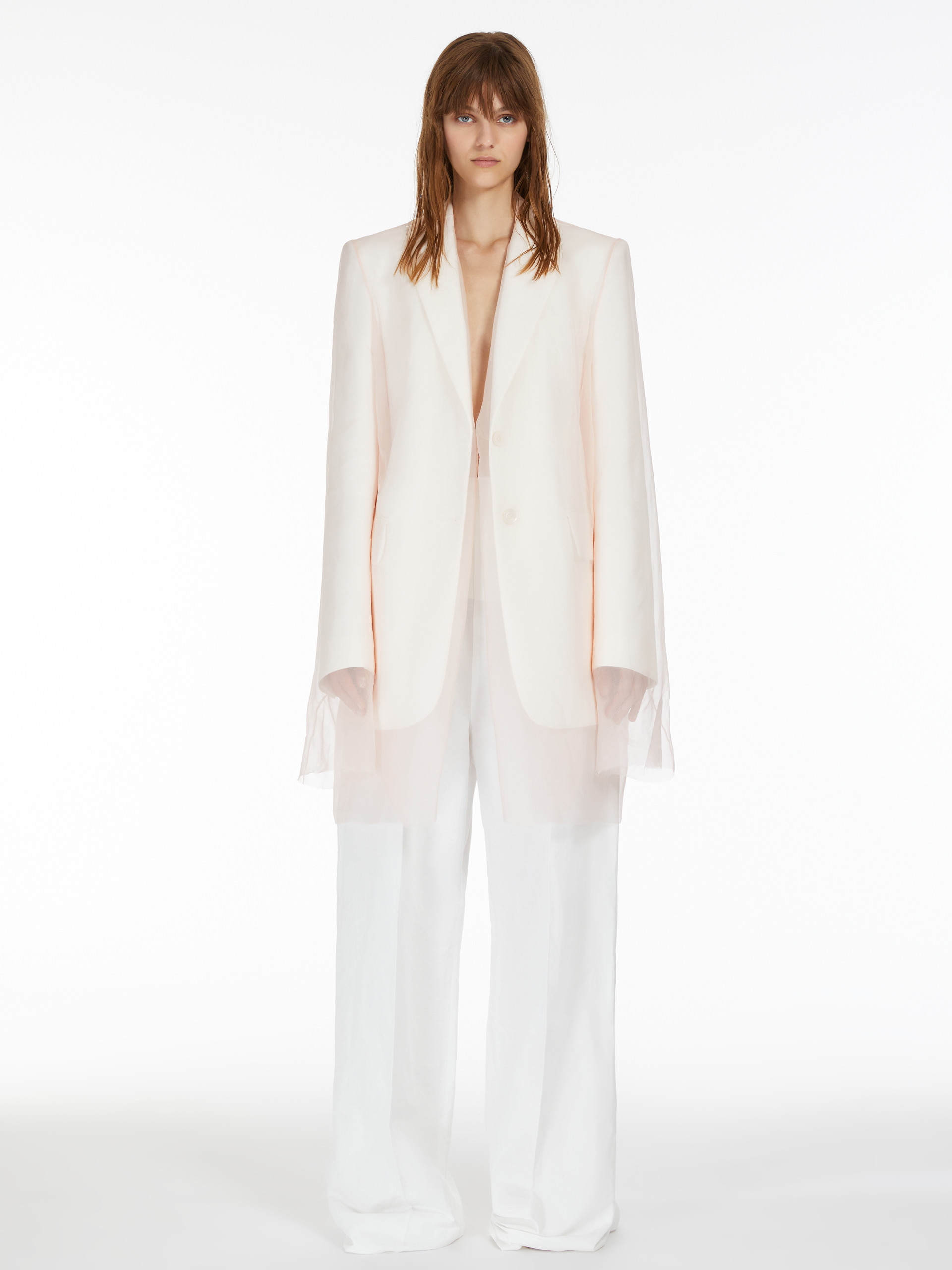 Sportmax Leisure Trousers With Low Waist And Wide Legs In White