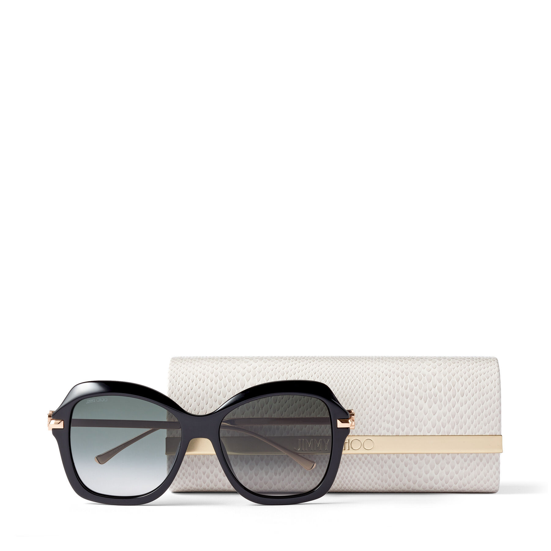 Jimmy Choo Square Sunglasses In Gray