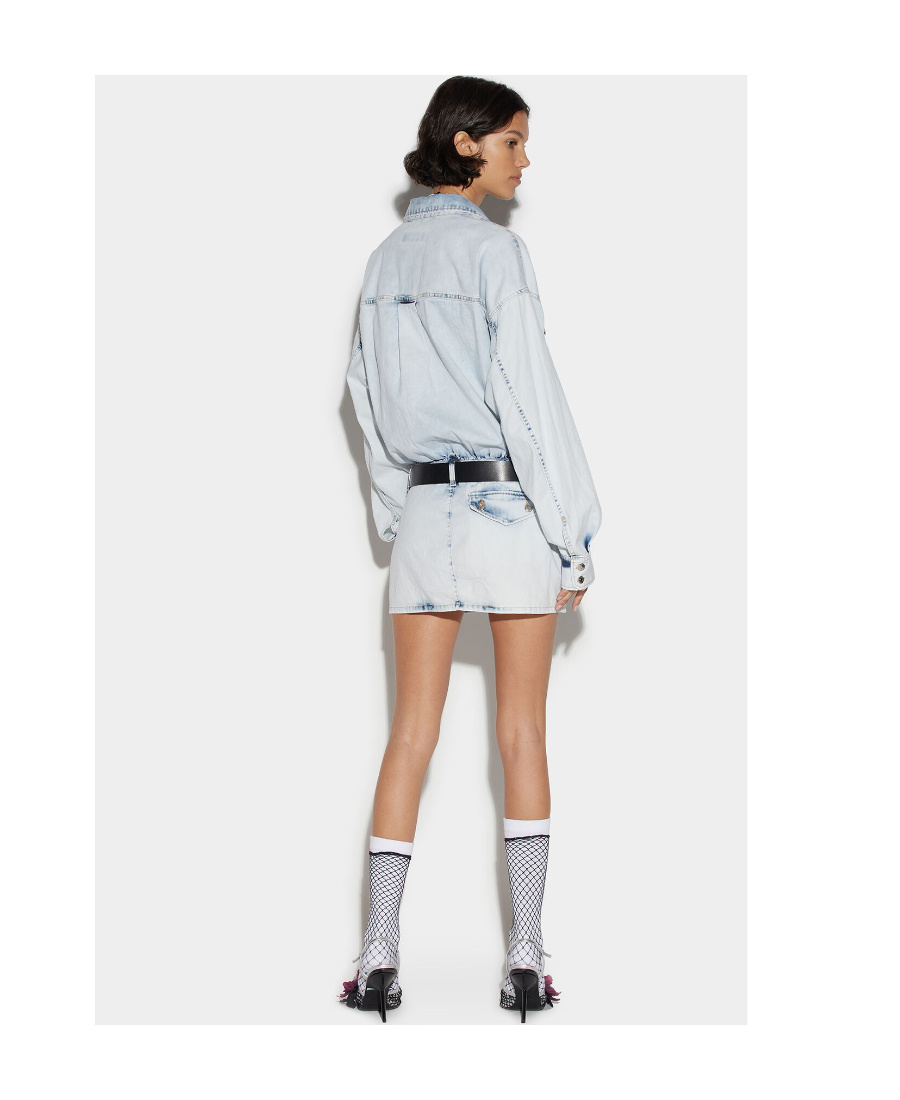 Dsquared2 Denim Dress Dsquared Clothing Blue In White
