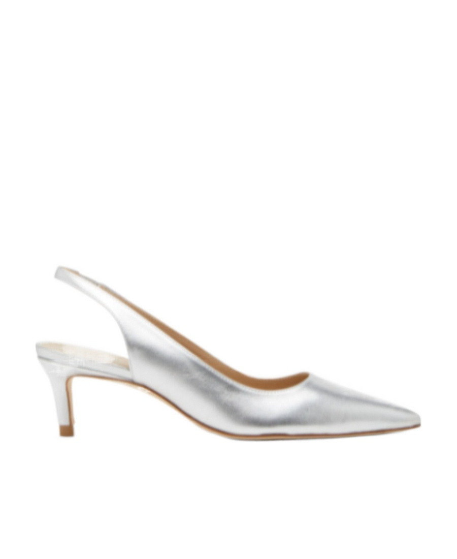 Stuart Weitzman Avianna Leather Slingback Pumps In White