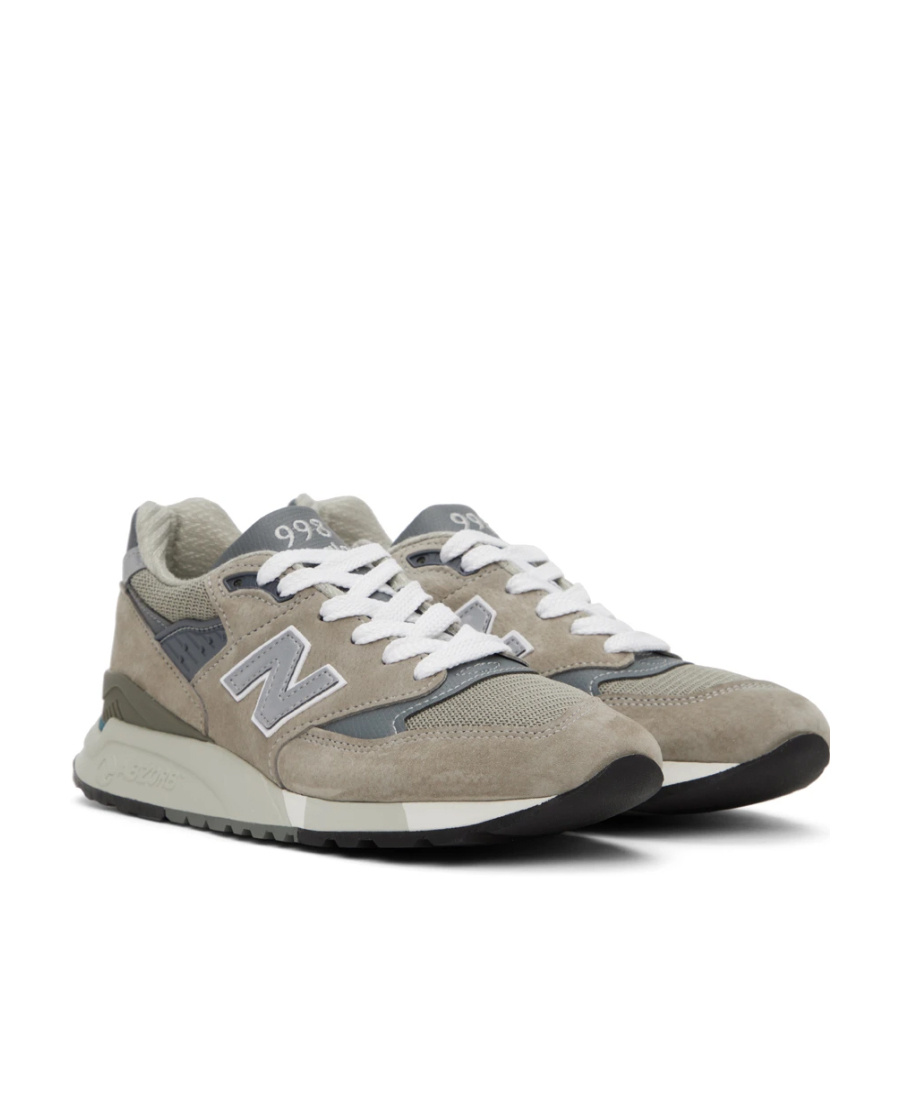 New Balance Multicolor Suede And Fabric U998gr Sneakers In Gray