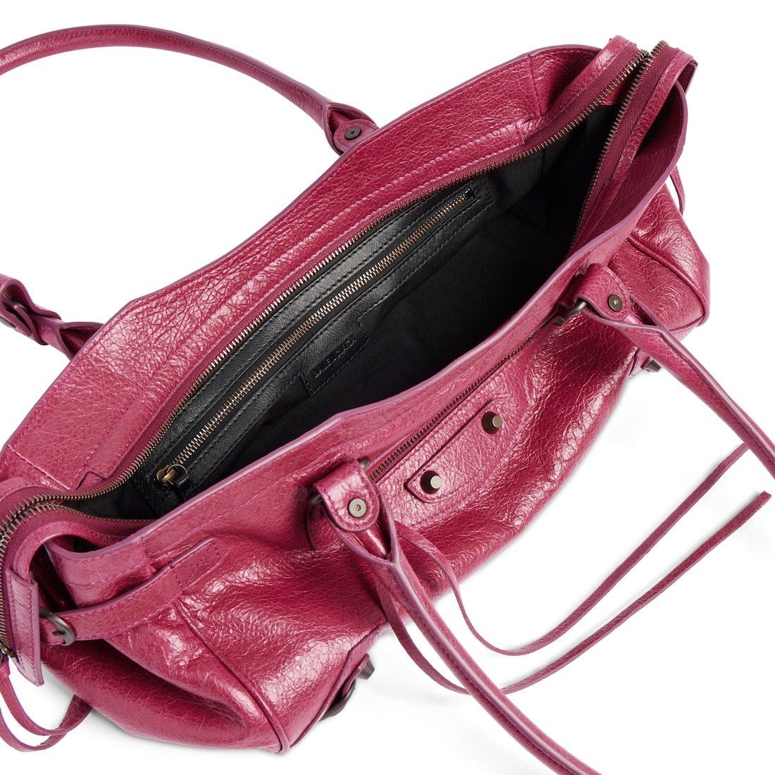 Balenciaga Women East West Leather Shoulder Bag In Pink