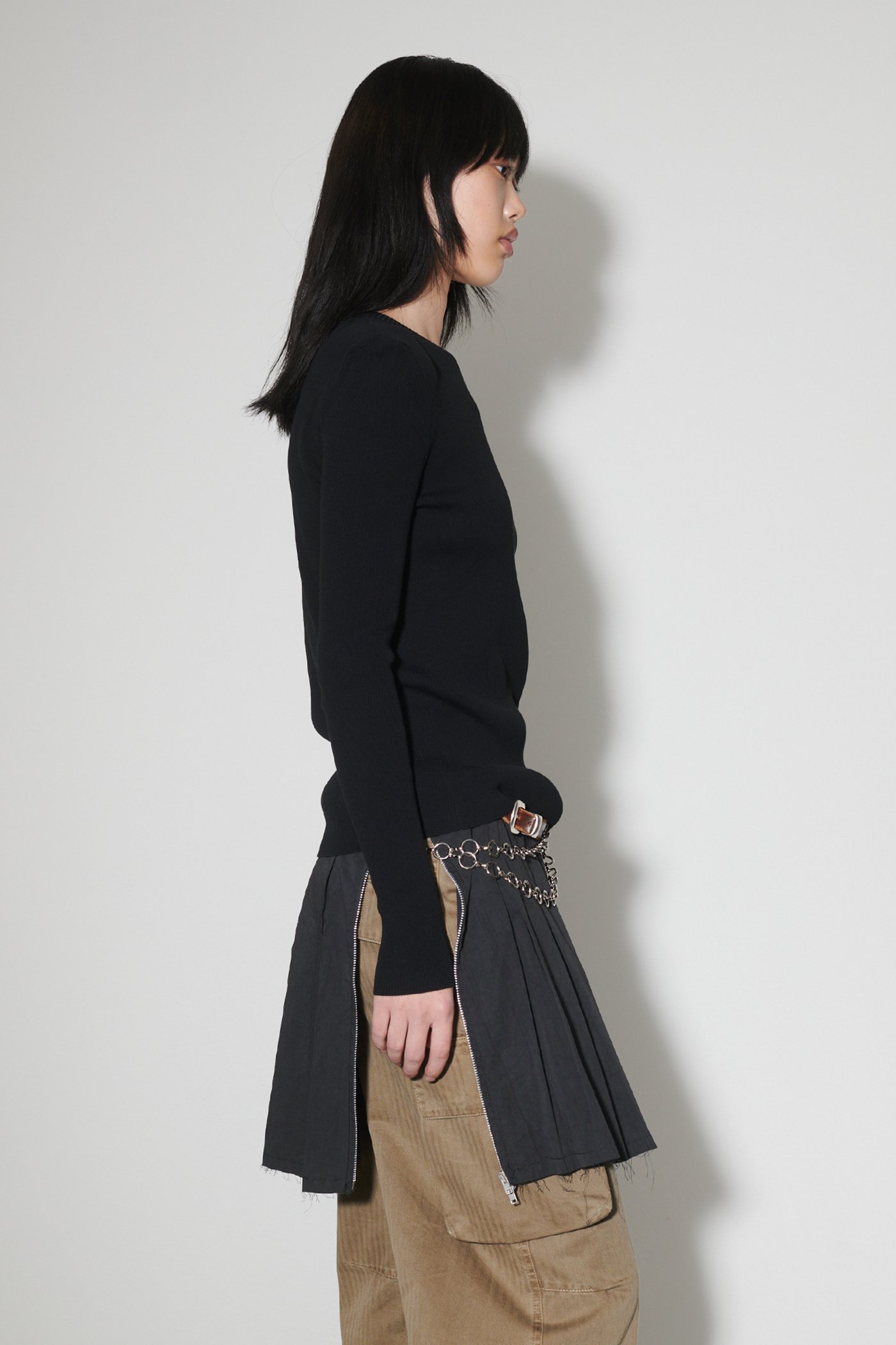 Shop Our Legacy Ribbed Long-sleeve Top In Black